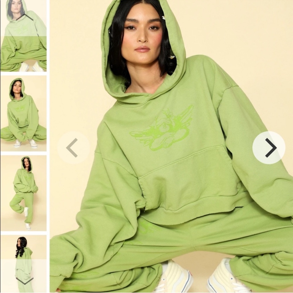 Boys lie cropped hoodie